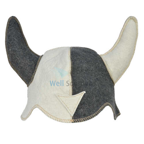 Saunahut aus Wollfilz im Wikinger Design