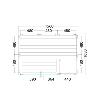 Saunakabine Alaska Mini 160L x 110Bx 204H cm | Massivholz...