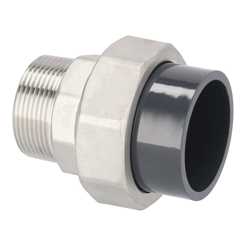 PVC Verschraubung 50mm x 1 1/2 AG V4A"