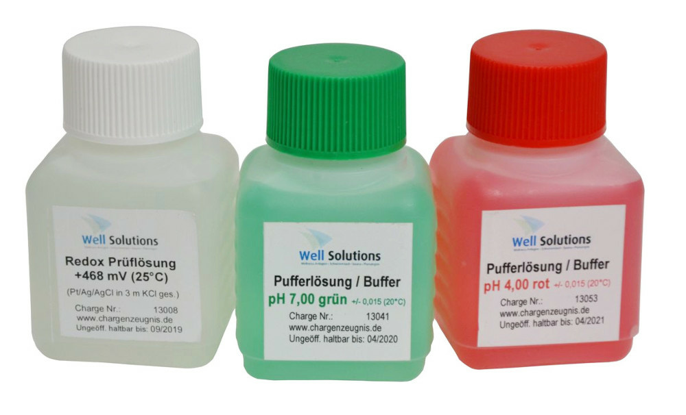 Pufferlösung Set pH 4, pH 7, Redox 468mV
