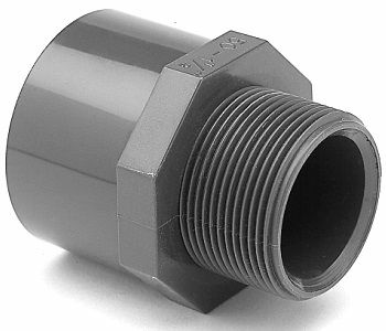 PVC Übergangsnippel 63/50 x 1 1/2" AG