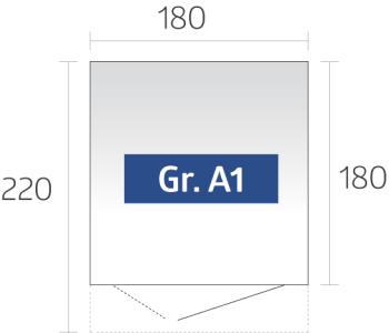Gartenhaus AvantGarde A1 quarzgrau-metallic Standardtüre