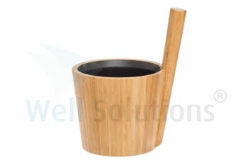 Well Solutions designed by Rento / Bambus 2-tlg. Set Sauna Kübel mit Kunststoffeinsatz und passender Kelle