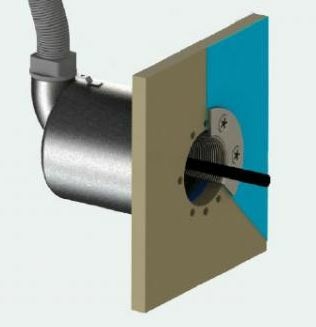 Adagio Pro Wanddurchführung 130 mm aus V4A Edelstahl