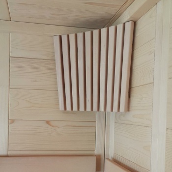 Saunakabine Komfort Corner mit Bi-o Saunaofen und Steuerung
