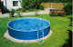 Stahlwandpool Azuro 300 Blau/Weiß mit Ausstanzung rund 3,60 x 0,90