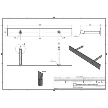 Maueranker V4A für Styroporbecken