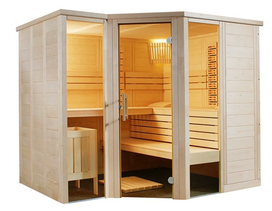 Saunakabine Arktis All In mit Infrarot Klassisch finnische Sauna