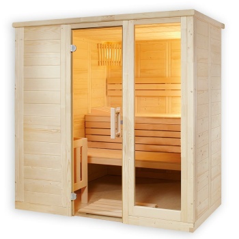 Massivholz Sauna Komfort Small zum Konfigurieren