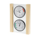 Thermo-Hygrometer mit Glas-Holzrahmen Fichte getrennte Anzeige