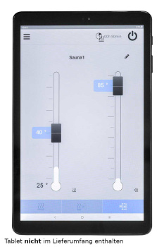 Saunasteuerung / Infrarotsteuerung smartline 6400 - App für Smartphone und Tablet