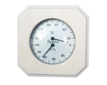 Thermo-Hygrometer Quadrat mit Fase