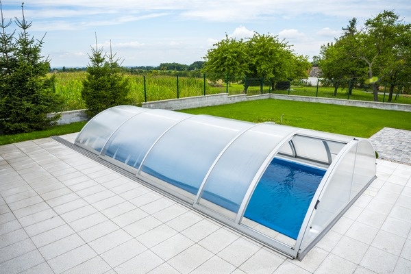 Poolüberdachung Klassik Side mit Seitentür - verschiedene Farben und Größen