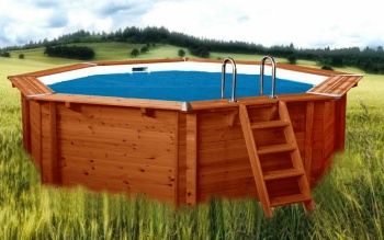 Sommerabdeckung Holzpool Rund 5,30 m WelaSol Suma...