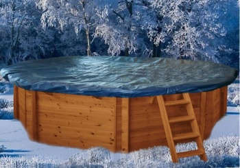 Winterabdeckung Holzpool Oval 6,40 x 4,00  m WelaSol Suma...