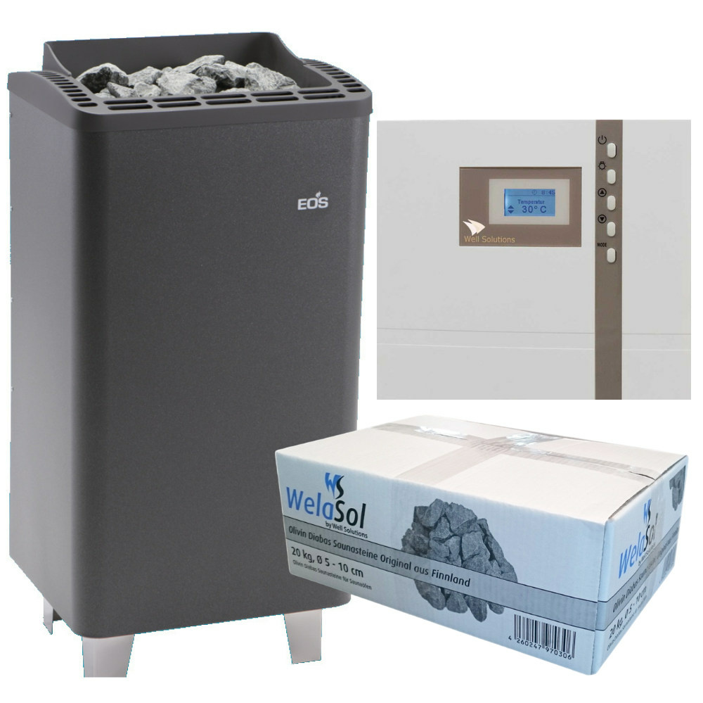 Saunaofen EOS ThermoTec S + Saunasteuerung Econ