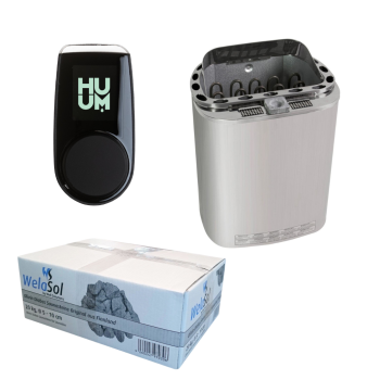 Saunaofen Scandia Combi mit Saunasteuerung HUUM Local Classic Schwarz