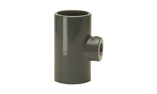 PVC T-Stück 90°, 50/63 x 1/2" Innengewinde
