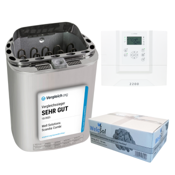 Saunaofen Scandia Combi Next, Saunasteuerung Well Solutions