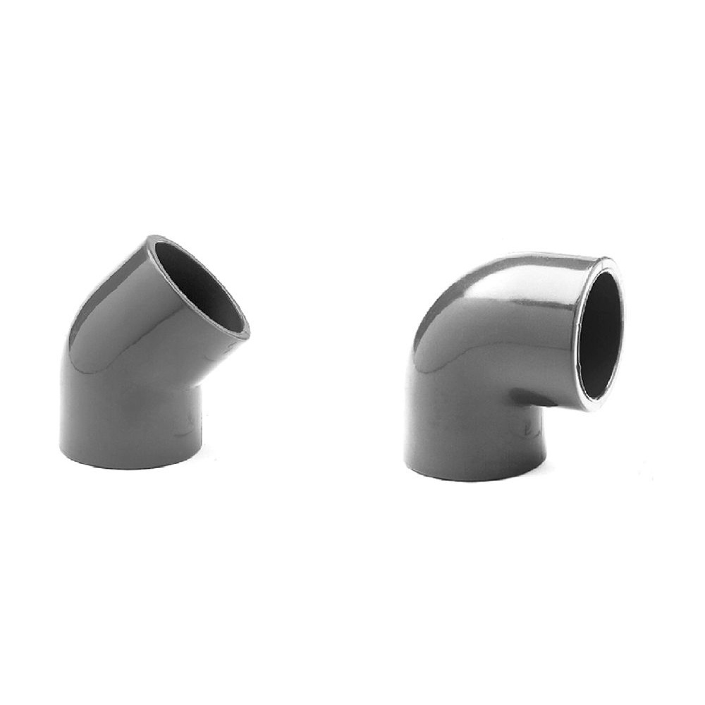 PVC-Winkel 90° oder 45° | 50 oder 63 mm