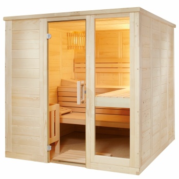 Massivholz Sauna Komfort