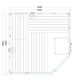 Saunakabine Alaska Corner Infra mit Infrarot Strahler | 206L x206B x202H cm | Massivholzsauna
