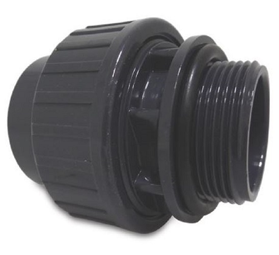 PVC-Verschraubung O-Ring 50 mm x 1 1/2" AG