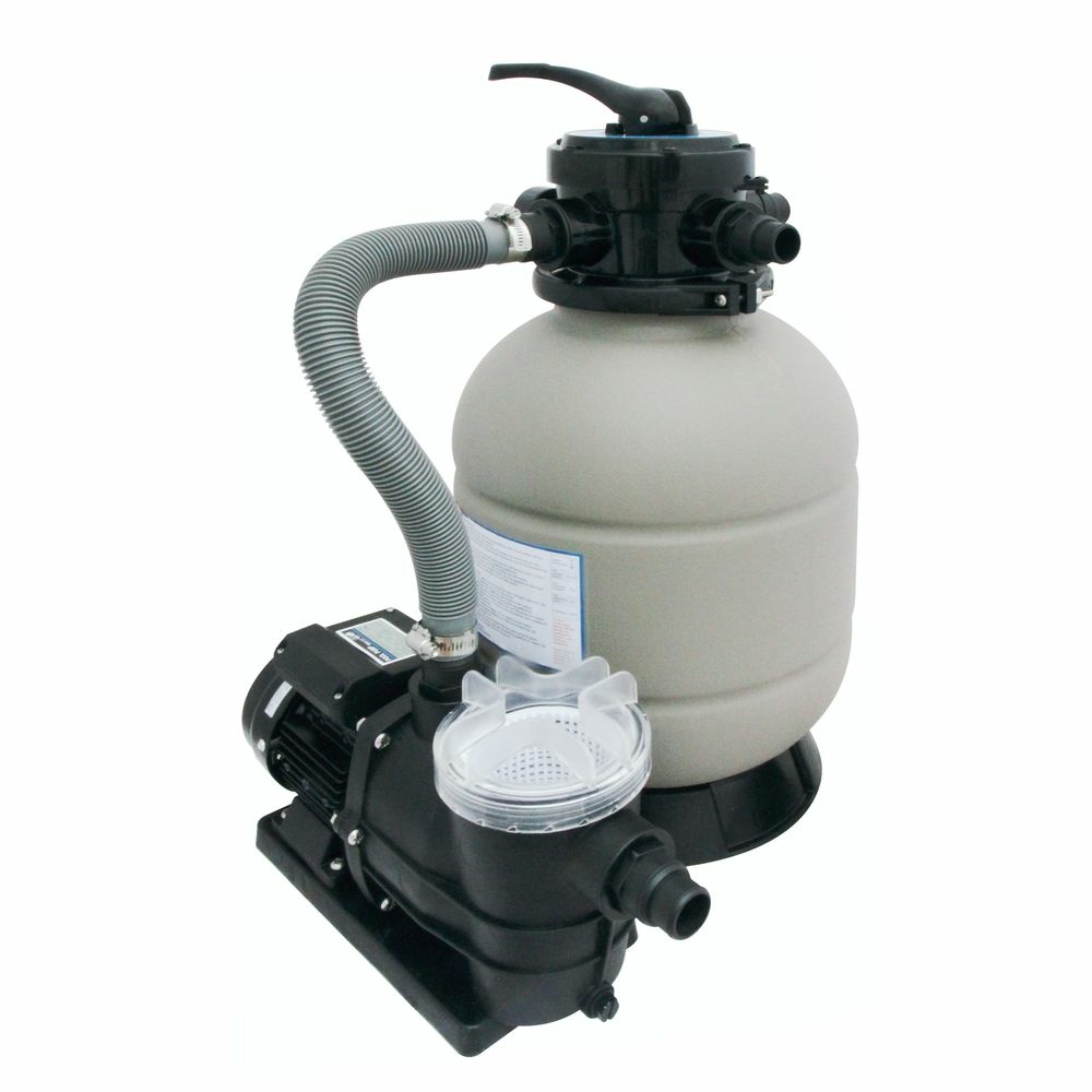 WelaSol Pool Sandfilter Anlage BetaTop 350/7, Filterbehälter mit Pumpe