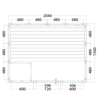 Saunakabine Komfort Small 208 L x 158 B x 204 H cm mit...